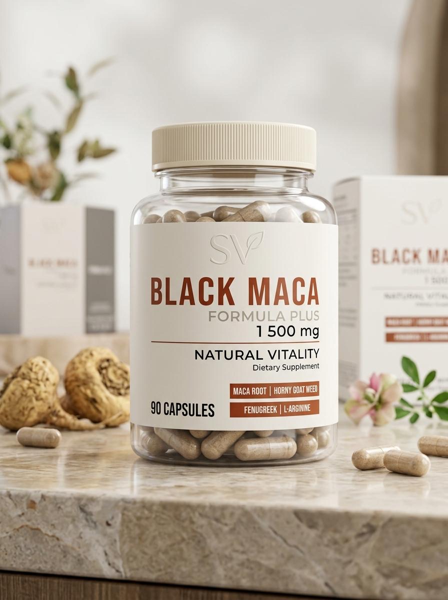 BLACK MACA (MACA NEGRA PERUANA ) X 90 CÁPSULAS